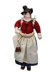 Handcrafted Vintage Miniature Woman in Welsh Dress (image for) Handcrafted Vintage Miniature Woman in Welsh Dress