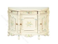 Miniature White Buffet Table for Dollhouses (image for) Miniature White Buffet Table for Dollhouses